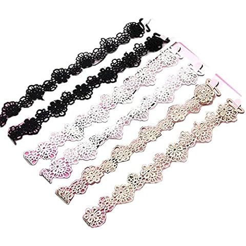 Acizi Womens Convertible Lace Flower Bra Straps 3 Pack (Wave) Cover
