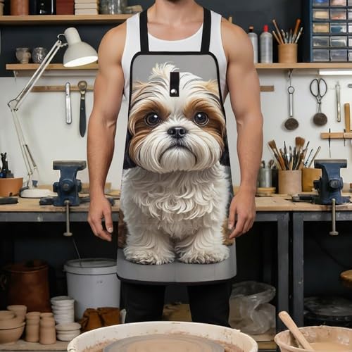 Delantal Shih Tzu para hombres y mujeres ajustable miniatura 4