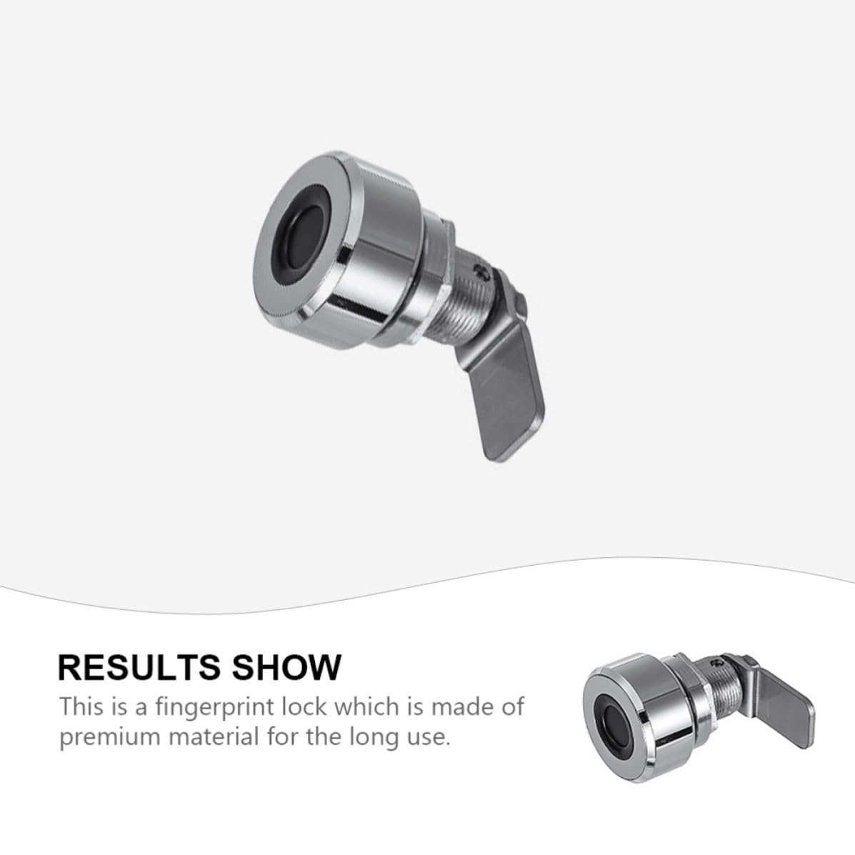 Möbelschloss mit Fingerabdruck Entriegelung, Silber, Metall
