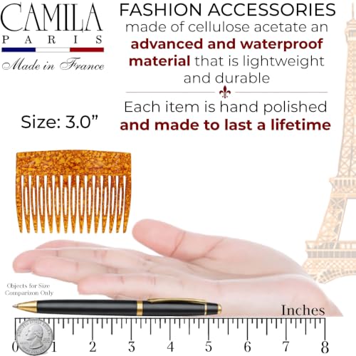 Image of Camila Paris CP3330 Hair Side Comb, 3 inch Small French Twist Hair Combs Clips