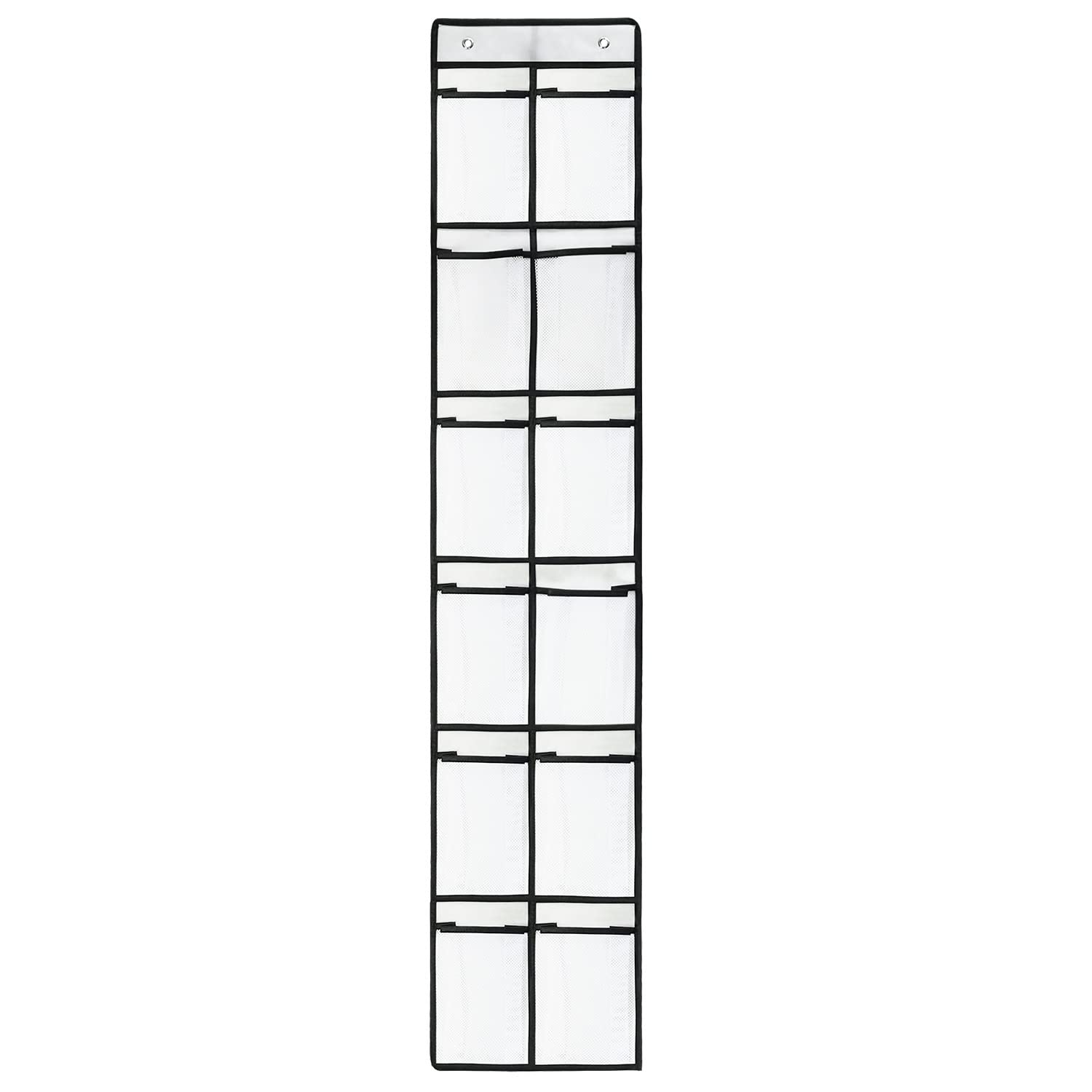 Tavrolet 12 Mesh Pocket Hanging Shoe Organiser Rack Behind Doors Shoes Rack Storage Household Wall Bag Room Shoes Storage-B