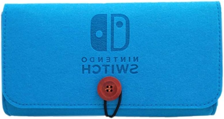Synaty Carrying Bag Compatible with Nintendo Switch Lite, Dust-Proof Soft Storage Bag Holder for Nintendo Switch Lite Console, Accessories & Game Cards (blue)