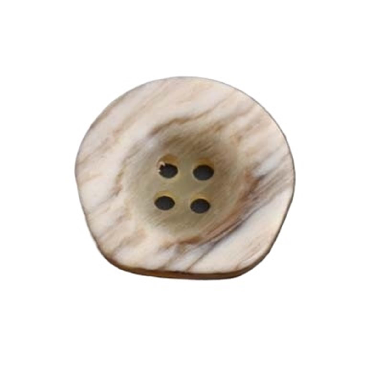 Bottoni In Resina 6 pezzi 15-43,0 mm bottoni semicircolari irregolari a quattro occhi in resina di fascia alta cappotto giacca a vento abbigliamento(Beige yellow,30.0mm)