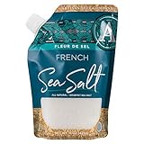 SaltWorks Fleur de Sel, French Flower of Salt, Artisan Pour-Spout Pouch, 15 Ounce