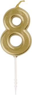 Gold Mini Number 8 Pick Candle