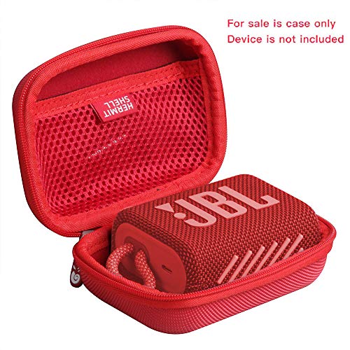 Image of Hermitshell Hard Travel Case for JBL Go 3 / JBL Go 4 Portable Bluetooth Speaker (Red