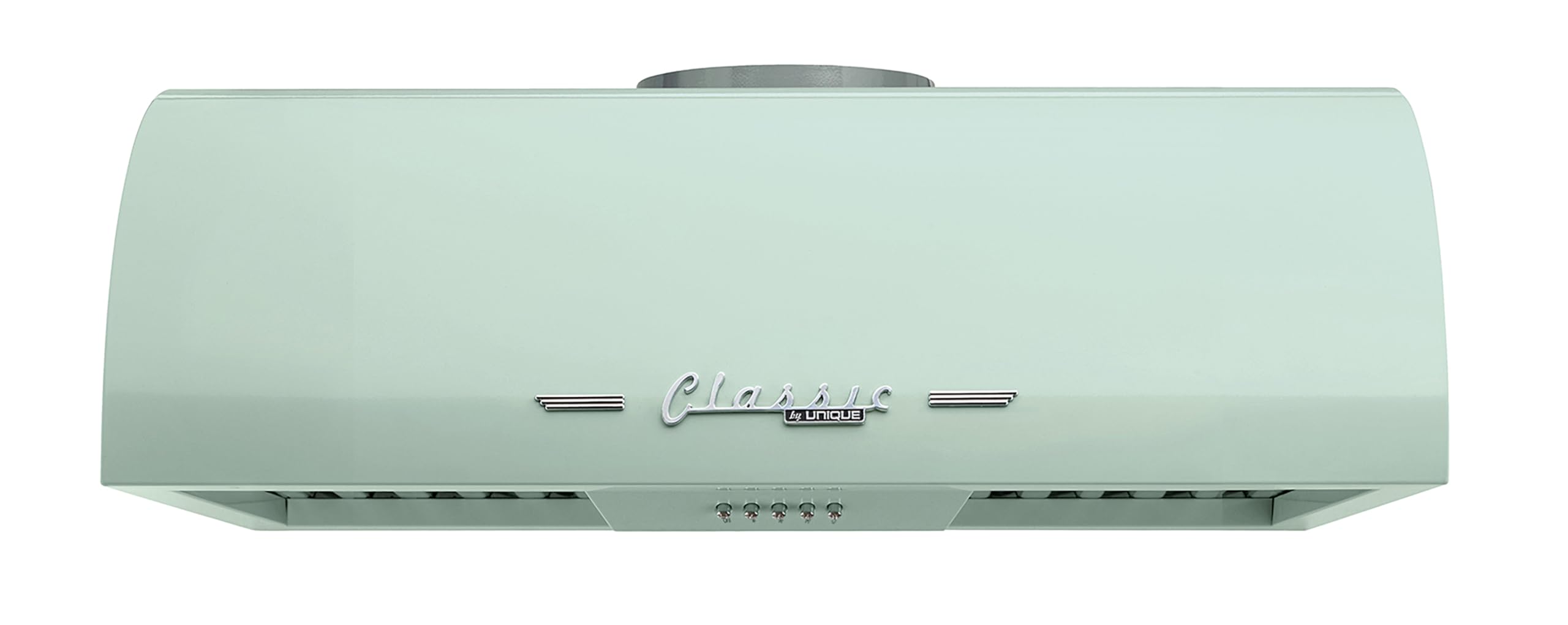 Unique Appliances Cappa elettrica classica retrò, con 3 velocità di ventilazione e 2 luci LED, 61 cm, verde menta estiva, 500 CFM, 110-120 V