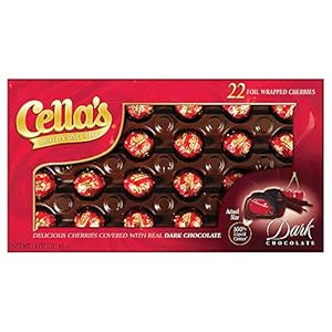 Cellas Dark Chocolate Covered Cherries 22 Count, 11 Ounce