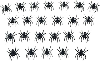 24 PCS Small Fake Spiders Scary Plastic Spiders Realistic Spiders for Halloween Prank Props Decorations