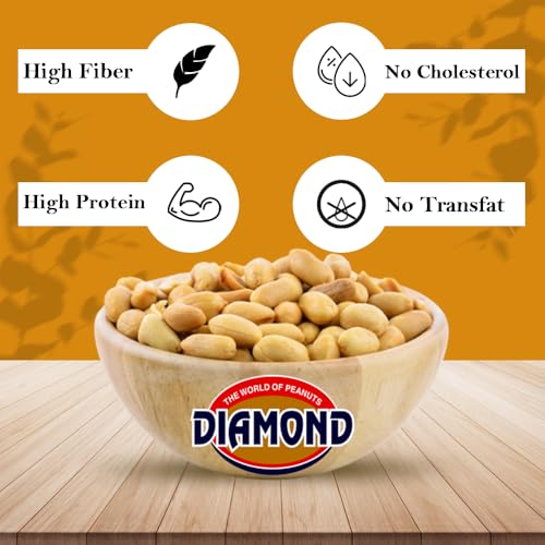 Image of Diamond Sing - Roasted Peanut (Khari Sing) with Husk, Roasted Groundnut 180 Gms | High Protein - Gluten Free Mungfali | Vacuum Packed Salted Singdana (Pack of 16) 180 Grams Each