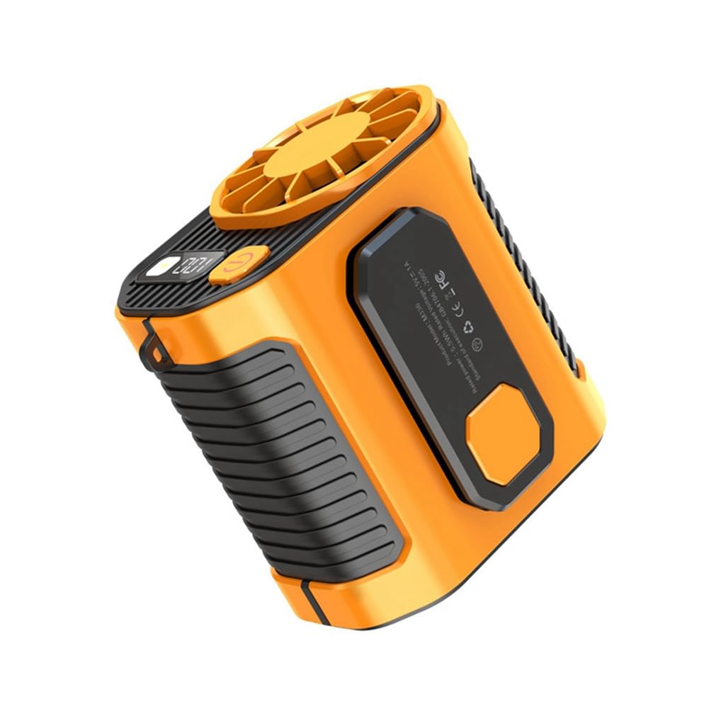 CTRLZS Waist-Mounted Fan Cooling High-Temperature Outdoor Work Room Welding Site Portable Waist-Mounted Fan Orange