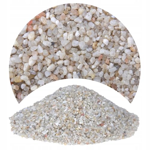TD STONES Quarzkies Hell 8kg 2-3mm – Natürlicher, pH-neutraler Naturkies...