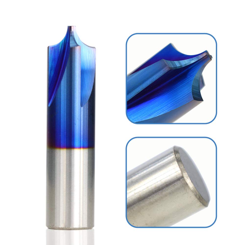 Coupe de fraisage de carbure d'extrémité 1PC R0.5-R5.0 Nano Blue Coin recouvert d'arrondi Radius Radius Routeur de routeur pour machine CNC-R5xd12x50l