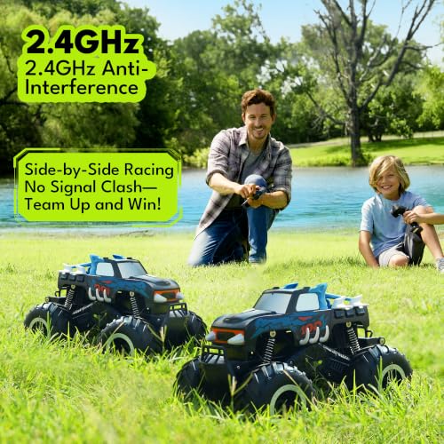 Threeking 1:16 Amphibious Monster Truck All Terrain Remote Control Car Toys by Threeking - Image 6