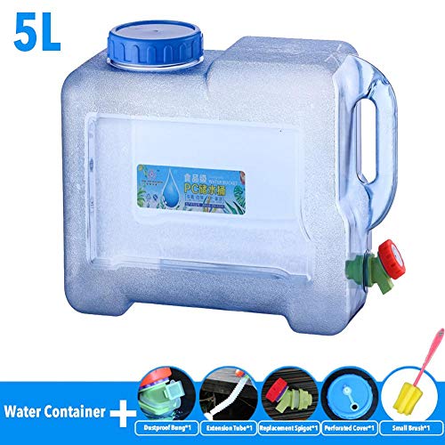 fllyingu Bidón Plástico con Grifo Tanque de Almacenamiento de Agua Dispensador de Agua con Grifo,Portátil BPA Gratis Gran Capacidad, Adecuado para El Uso De Coches De Viaje De Campo