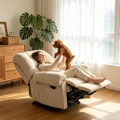 Sillón reclinable con bolsillo lateral camel miniatura 6