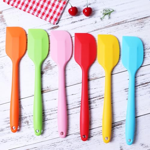 1PC Large Silicone Spatula (11×2 Inches) – Heat-Resistant Baking & Cooking Tool for Butter, Cake Cream, Stirring & Scraping - RED