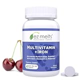 EZ Melts Dissolvable Multivitamin with Iron for Women and Men, Sugar-Free, 1-Month Supply - 1 Pack