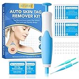 Stielwarzen Entferner,Skin Tag Remover zur Warzenentfernung,Stielwarzen Entfernen sicher und schmerzlos, Auto Warzenentferner Stielwarzen 2-in-1 Kit für alle Körperteile (Weiß)