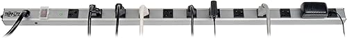 Miniatura 2 de Tripp Lite Regleta de protección contra sobretensiones de 12 tomas, cable de 15 pies de largo, metal, (SS361220) NegroGris