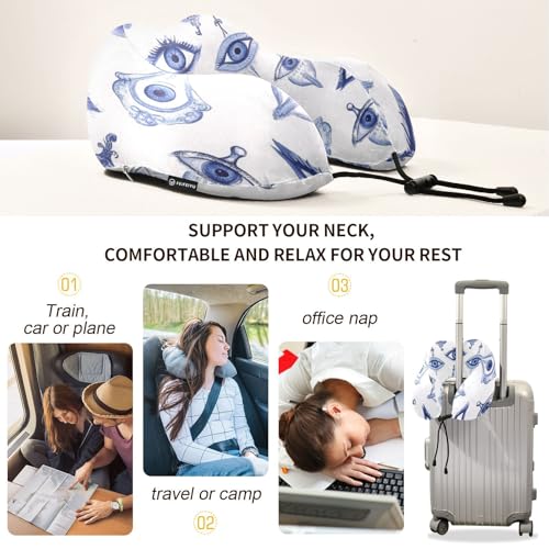 Almohada de viaje espuma viscoelástica tamaño único miniatura 3