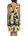LuckyMore Women's Summer Sundress Floral Printed Sleeveless Casual A Line Dress Yellow S