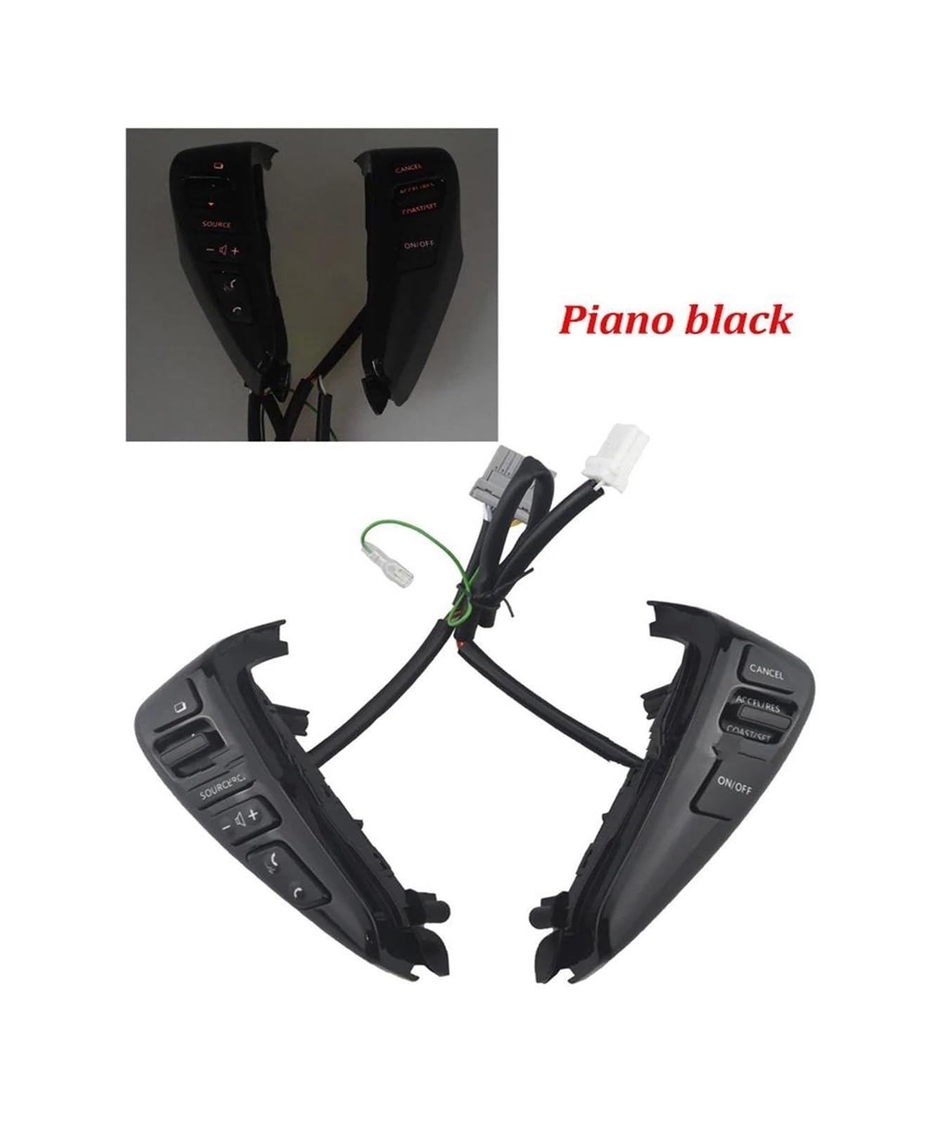 Volante Multifunzione Tasto Per Nissan Per Tiida 2011-2015 Per Versa 2014-2015 25550-3DA6A Interruttore Controllo Della Velocità Pulsanti Al Volante | Piano black