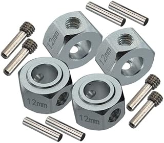 GPM For Losi 1/8 LMT 4WD Solid Axle Monster Truck Upgrade Parts Aluminum 6061-T6 Hex Adapter (12mmx8mm) - Silver