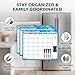 Asixxsix Magnetic Dry Erase Monthly Planner, Full Magnet Backing for Refrigerator, with 3 Color Markers and Eraser, Dry Erase Calendar for Home Office School (4 Sets Red Blue Black Pen + Eraser +
