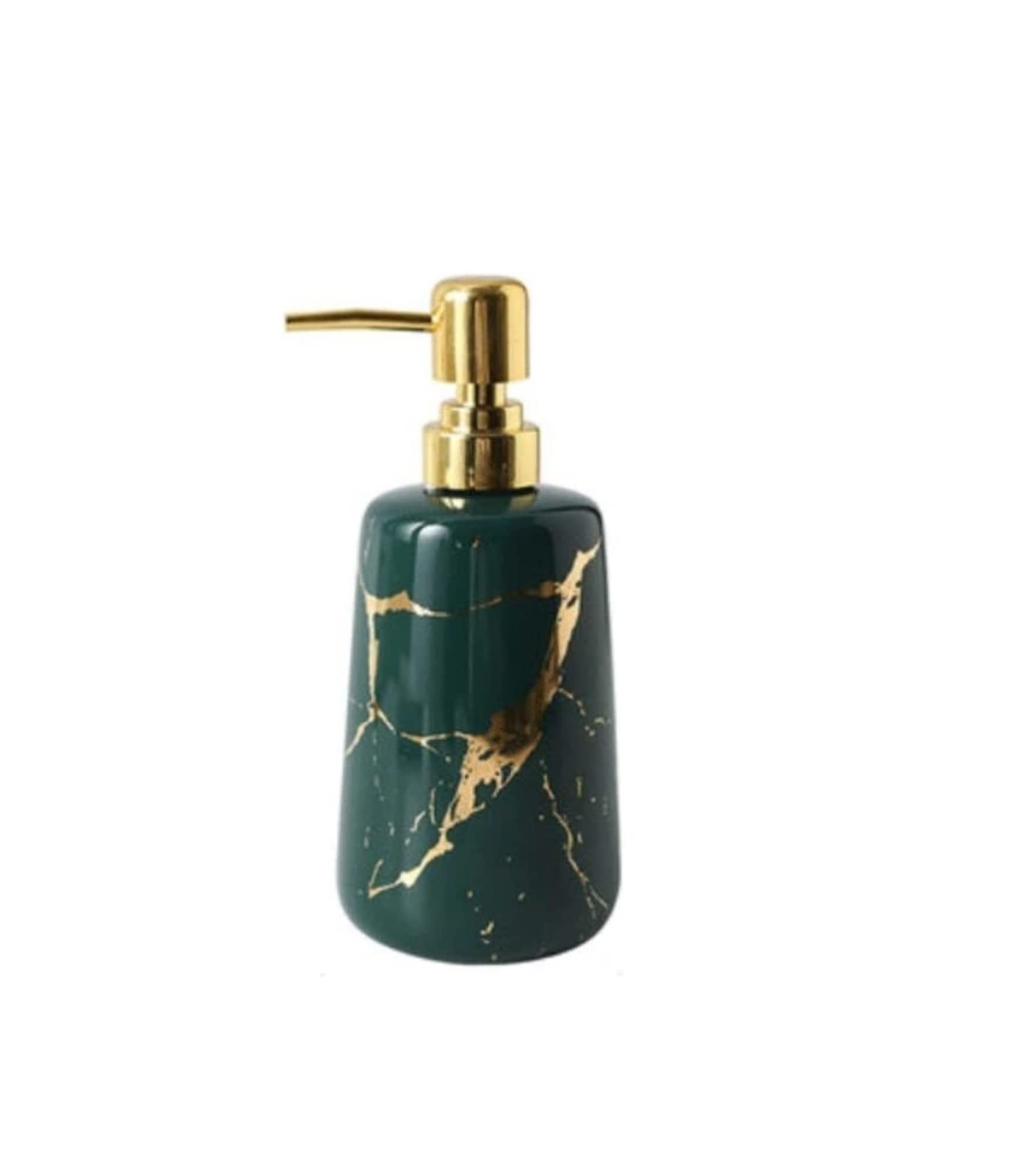 soap dispenser， Soap Dispensers Marble Dispenser, Desktop Hand Sanitizer Pump Bottle Lotion Container Refillable Liquid(Dark Green,L)