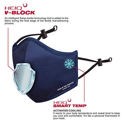 Image of Kenneth Cole Neoprene Reuseable Mask (Blue, Without Valve) for Unisex Adult