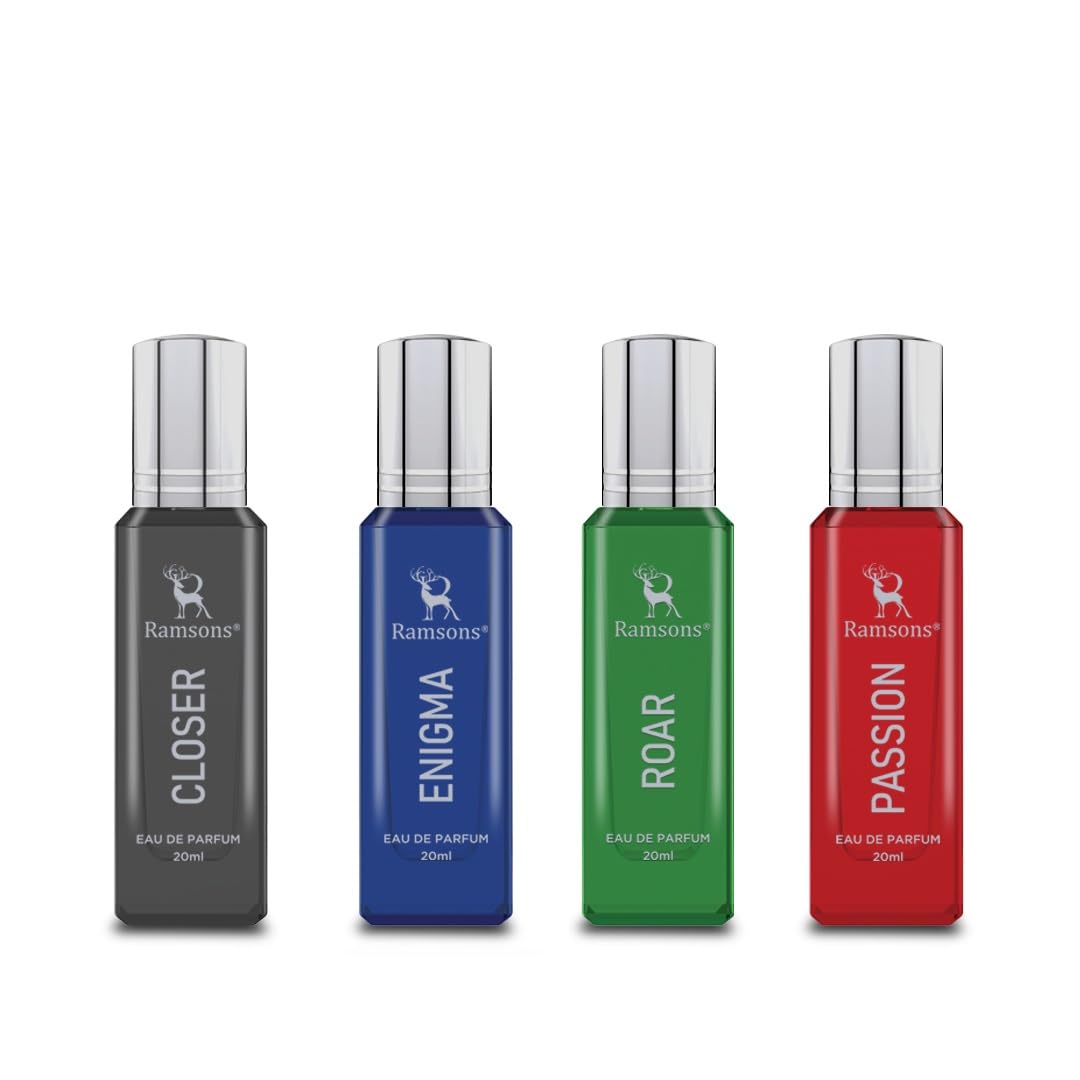 Ramsons Closer, Enigma, Roar & Passion Premium Eau De Parfum Gift Set For Men (Pack Of 4 X 20ml) | Long Lasting Luxury Perfume | Birthday Perfume Gift Set For Him-image-23