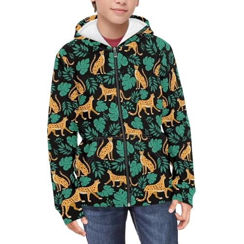Zip Up Hoodies for Boys Girls Warm Long Sleeve Hooded Sweatshirts Kids Lightweight Soft Zipper Jackets with Pockets2