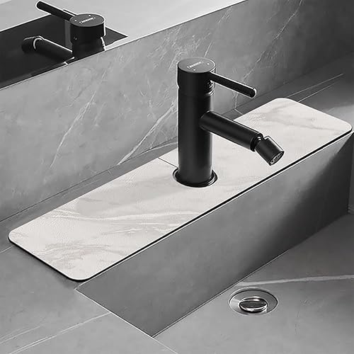 Miniatura 2 de Protector contra salpicaduras para grifo de fregadero de cocina, tapete absorbente de grifo, alfombrilla de silicona para atrapar agua para