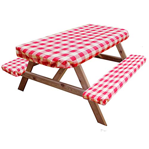 Image for Reusable Elastic Picnic Table and Bench Covers 