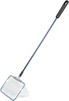 Aquaneat 3-Inch Small Fish Net for Betta Guppy - Soft Nylon Aquarium Skimmer with 12" Rust-Proof Handle
