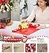 Wrapping Paper Cutter, Christmas Gift Wrapping Cutter with 3 Replaceable Blades | Paper Roll Cutter Tool for Holiday Wrapping and Crafting Projects (Yellow)