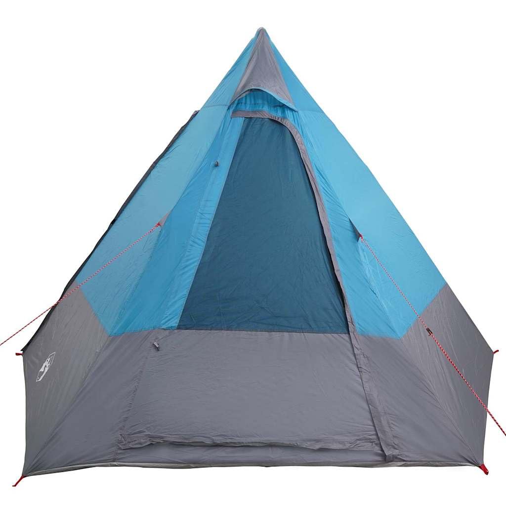 Tenda da Campeggio 10 Persona Impermeabile Blu Taffetà