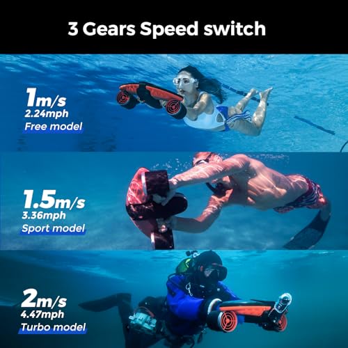 Image of sublue Navbow Navbow Plus Smart Professional Underwater Scooter Dual Motors with Camera Mount 3 Gear Speed 4.47mph 60 Mins 131ft Pool Diving Snorkeling Water Scooter for Adults