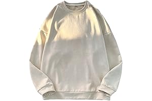 Men's Casual Loose Round Neck Solid Sweatshirt Pullovers, k121