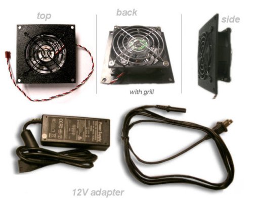 Coolerguys Cabcool801 Single 80mm Fan Cooling kit for Cabinet & Home Theaters