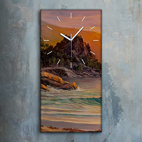Horloge sur toile silencieuse pour chambre et salon tableau moderne sans bruit - 3