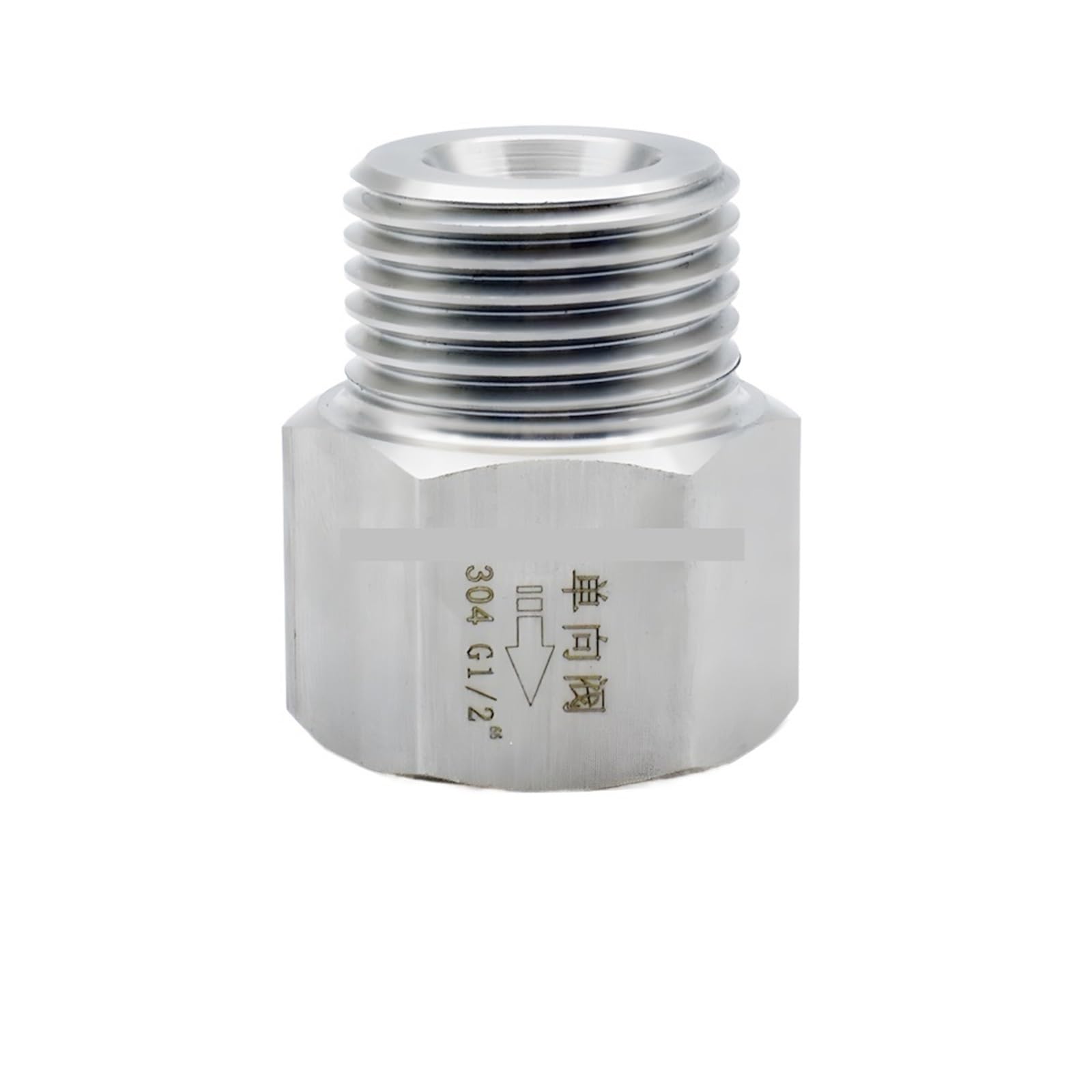 Dkgnyxnplj One-Way Check Valve 304 Stainless Steel Straight 1-Way Check Valve(1/8")