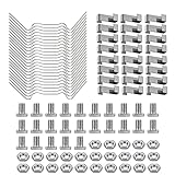 100 PCS Greenhouse Glass Clips Greenhouse Repair Kit 25 PCS W Wire Clips 25 PCS Z Overlap Clips and...