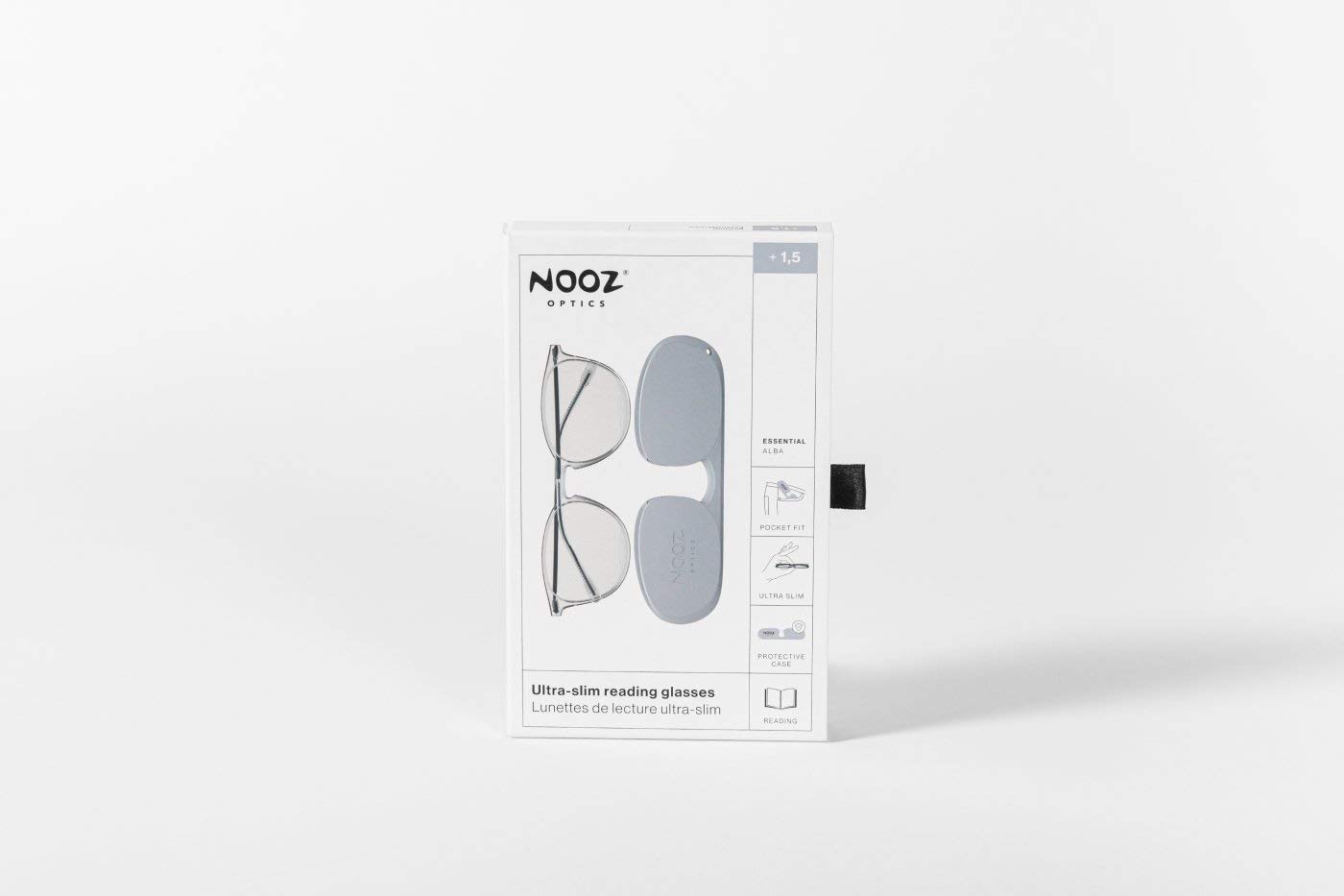NOOZ Optics - Occhiali da Lettura - Occhiali Presbiopia Uomo e Donna - Montatura In Nylon Ultraleggera - Custodia Ultracompatta - Ovale