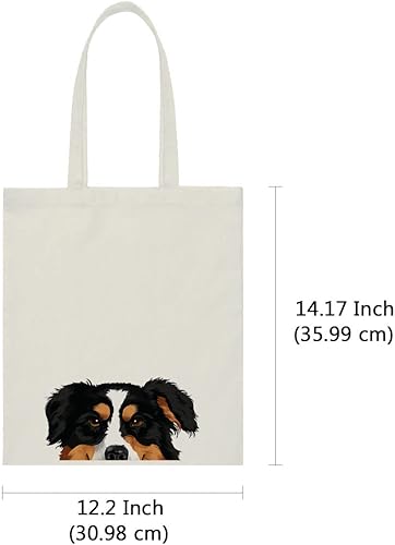 Vista 57 de WIRESTER Bolsa de lona para mujeres y niñas, bolsa de playa, comestibles y viajes, lindo perro