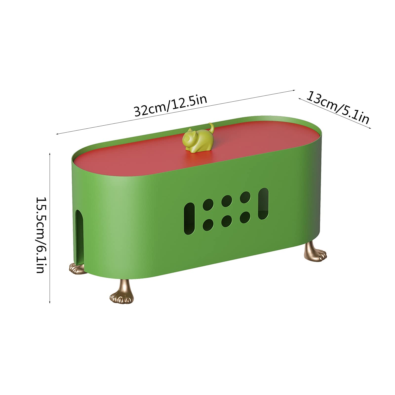 Kabelbox Kreative Kabelmanagementkasten Oval Cord Organizer Box mit Katze Abdeckung stilvoller Hider Cord Organizer Box, um Drähte auszublenden Leistungsstreifen elektrischer Kabel Steckdosenbox