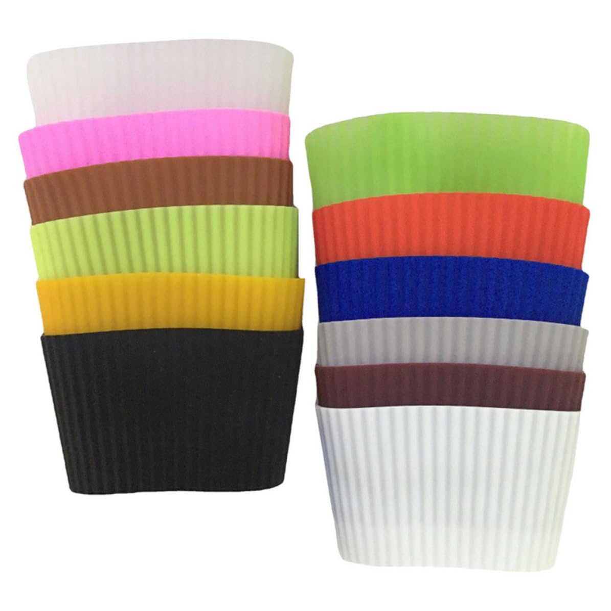 Fundas elásticas de silicona para tazas y botellas que evitan quemaduras y caídas de vasos