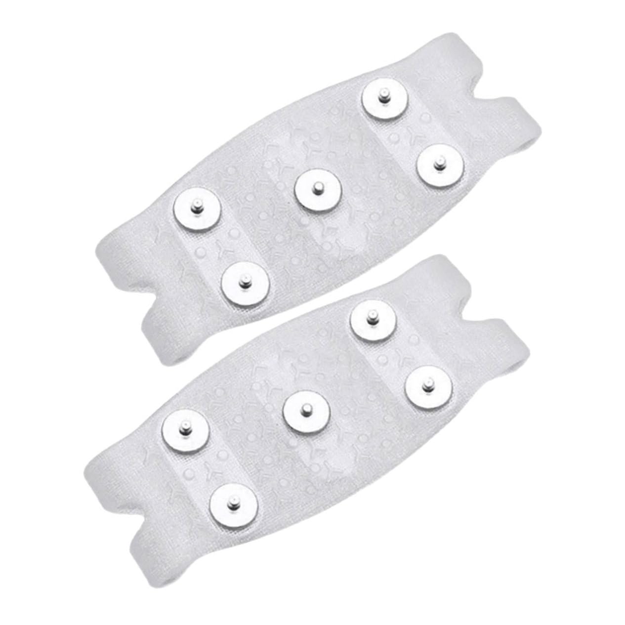 WOFASHPURET 2pcs - Ice Grippers for Boots Lightweight Non-Skid Crampon Spikes Traction Cleats for Hiking Walking Jogging and Climbing