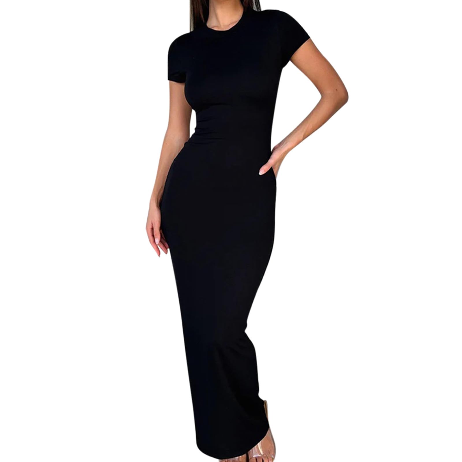Saingace Vestidos Playeros Mujer 2024 Vestidos Blancos Vestidos Ajustados Mujer Verano Vestido Mujer Vestido Largo Estampado Vestido Negro Ajustado Manga Larga Vestido Cortos Ropa Verano